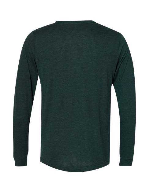 Bella + Canvas 3513 Unisex Triblend Long Sleeve Tee - Emerald Triblend - HIT a Double - 2
