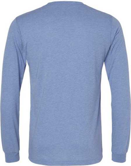 Bella + Canvas 3513 Unisex Triblend Long Sleeve Tee - Blue Triblend - HIT a Double - 5