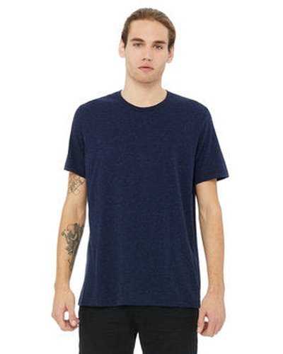 Bella + Canvas 3650 Unisex Poly-Cotton Short-Sleeve T-Shirt - Navy Speckled - HIT a Double