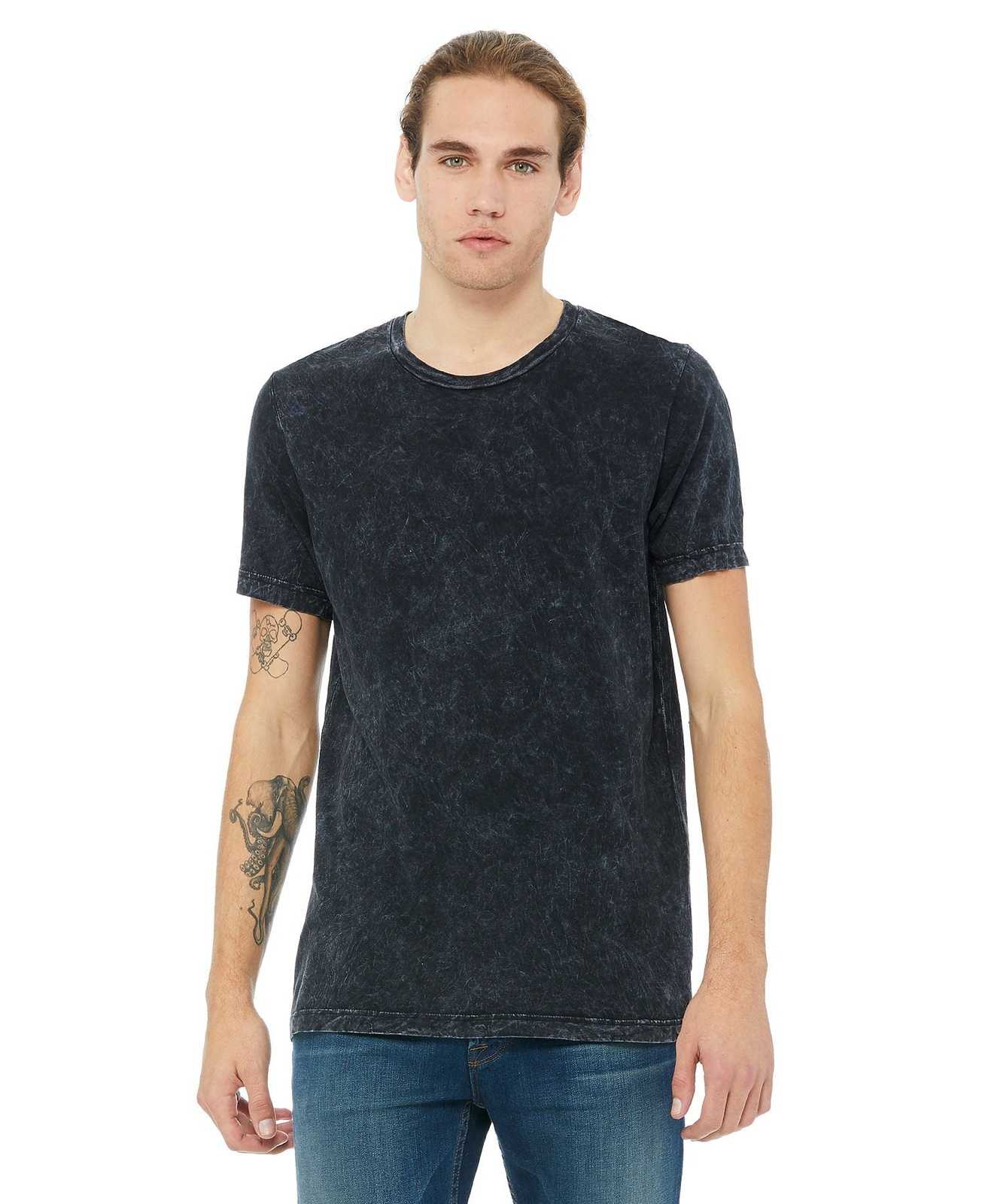 Bella + Canvas 3650 Unisex Poly-Cotton Short Sleeve Tee - Black Mineral Wash - HIT a Double