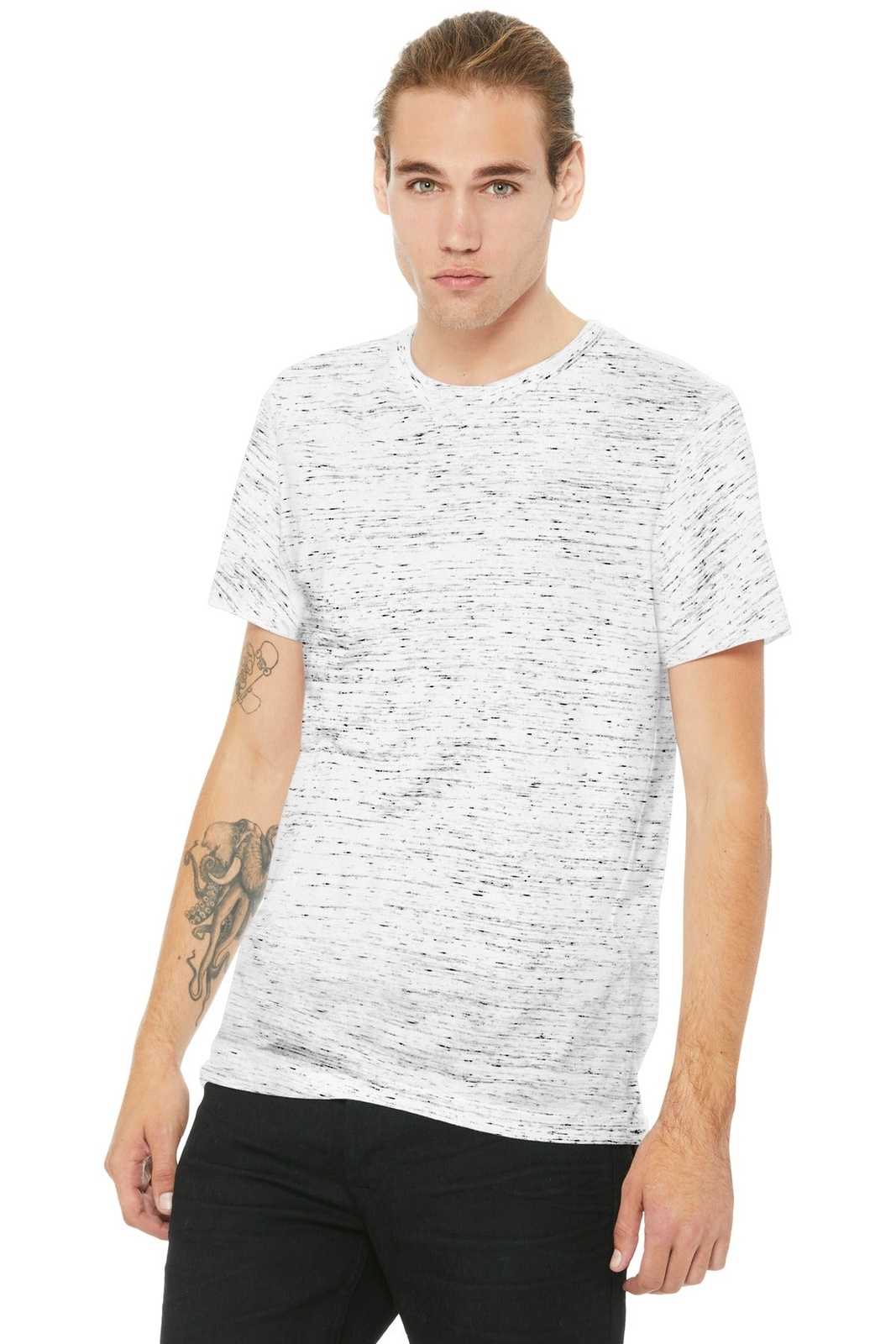 Bella + Canvas 3650 Unisex Poly-Cotton Short Sleeve Tee - White Marble - HIT a Double