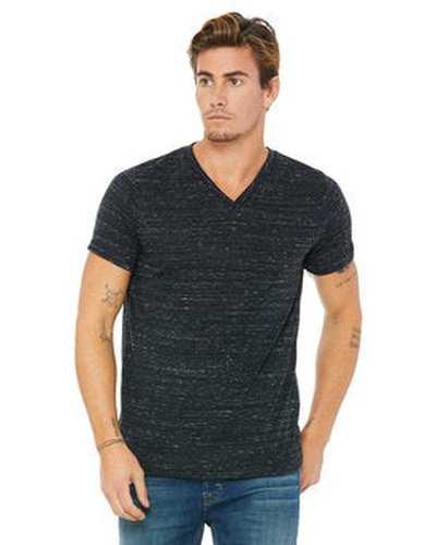 Bella + Canvas 3655C Unisex Textured Jersey V-Neck T-Shirt - Black Marble - HIT a Double