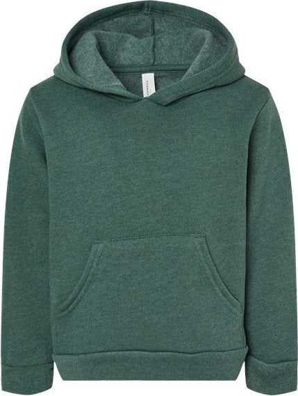Bella + Canvas 3719T Toddler Sponge Fleece Pullover Hoodie - Heather Forest" - "HIT a Double