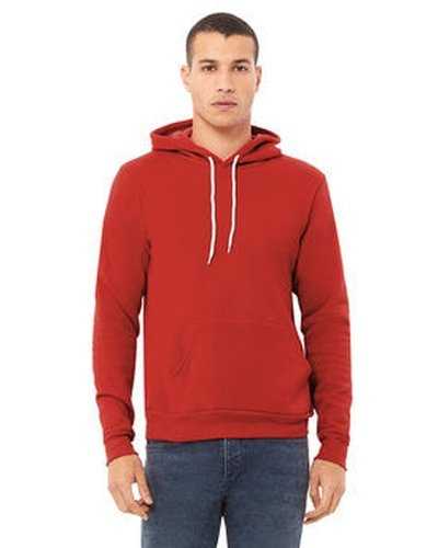 Bella + Canvas 3719 Unisex Sponge Fleece Pullover Hooded Sweatshirt - Red - HIT a Double