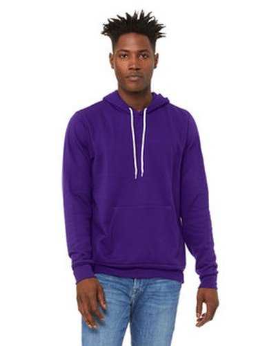 Bella + Canvas 3719 Unisex Sponge Fleece Pullover Hooded Sweatshirt - Team Purple - HIT a Double
