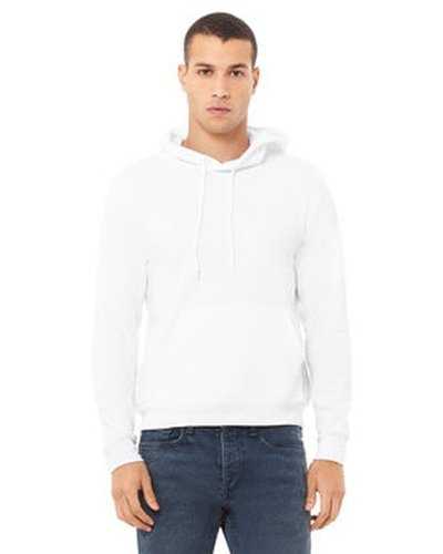 Bella + Canvas 3719 Unisex Sponge Fleece Pullover Hooded Sweatshirt - White - HIT a Double