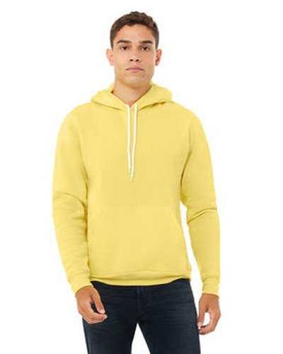 Bella + Canvas 3719 Unisex Sponge Fleece Pullover Hooded Sweatshirt - Yellow - HIT a Double