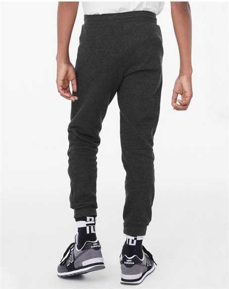 Bella + Canvas 3727Y Youth Jogger Sweatpants - Dark Gray Heather&quot; - &quot;HIT a Double