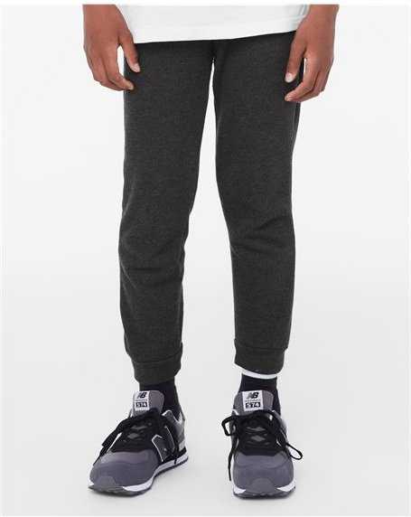 Bella + Canvas 3727Y Youth Jogger Sweatpants - Dark Gray Heather" - "HIT a Double