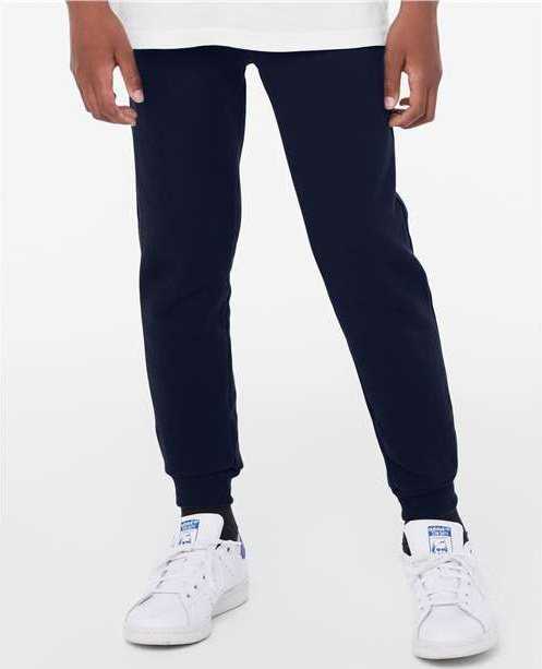 Bella + Canvas 3727Y Youth Jogger Sweatpants - Navy" - "HIT a Double