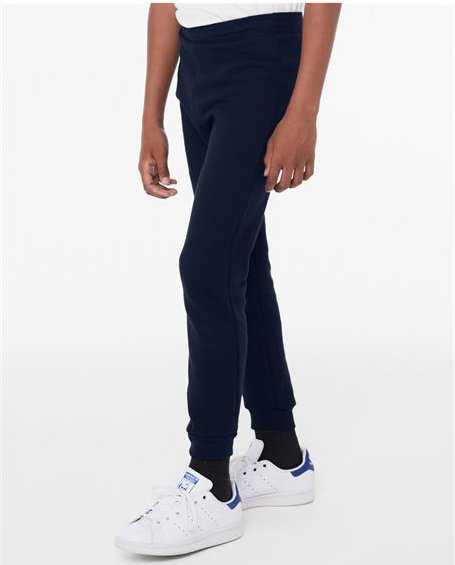Bella + Canvas 3727Y Youth Jogger Sweatpants - Navy" - "HIT a Double