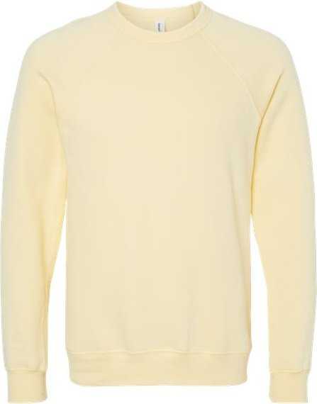 Bella + Canvas 3901 Unisex Sponge Fleece Raglan Crewneck Sweatshirt - French Vanilla" - "HIT a Double