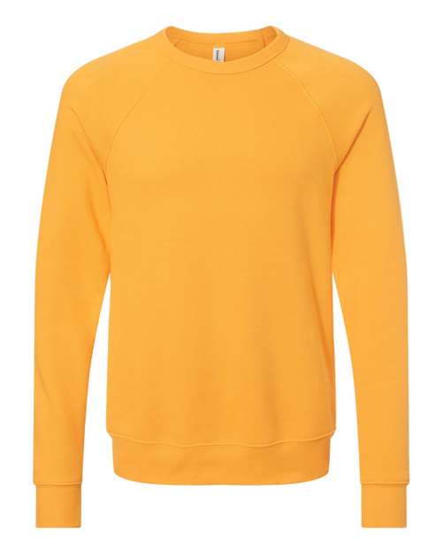 Bella + Canvas 3901 Unisex Sponge Fleece Raglan Crewneck Sweatshirt - Gold - HIT a Double