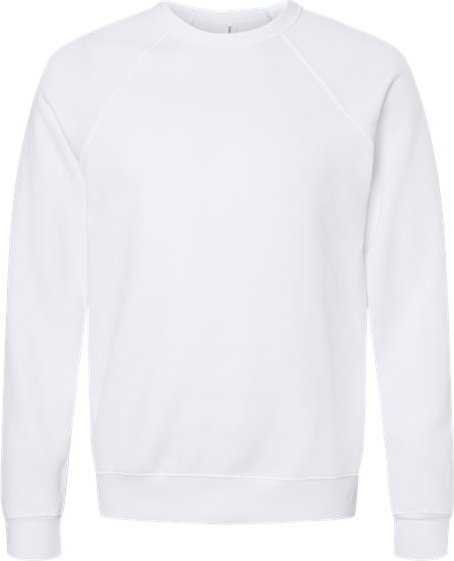 Bella + Canvas 3901 Unisex Sponge Fleece Raglan Crewneck Sweatshirt - White" - "HIT a Double