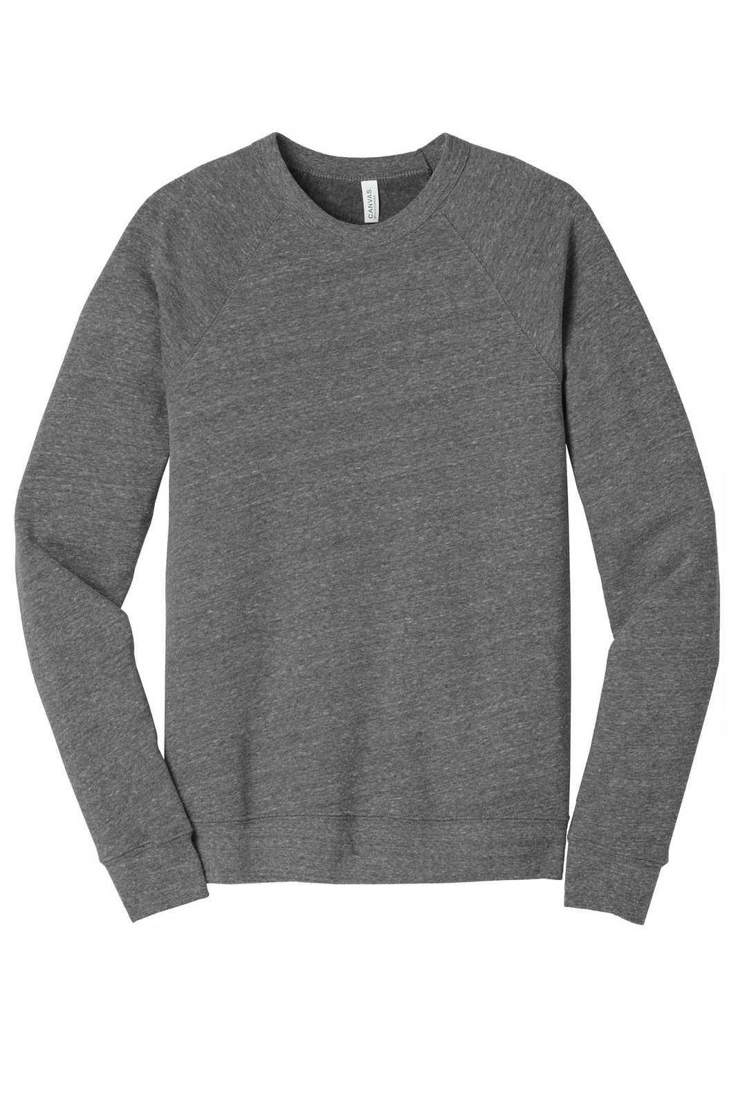 Bella + Canvas 3901 Unisex Sponge Fleece Raglan Sweatshirt - Gray Triblend - HIT a Double