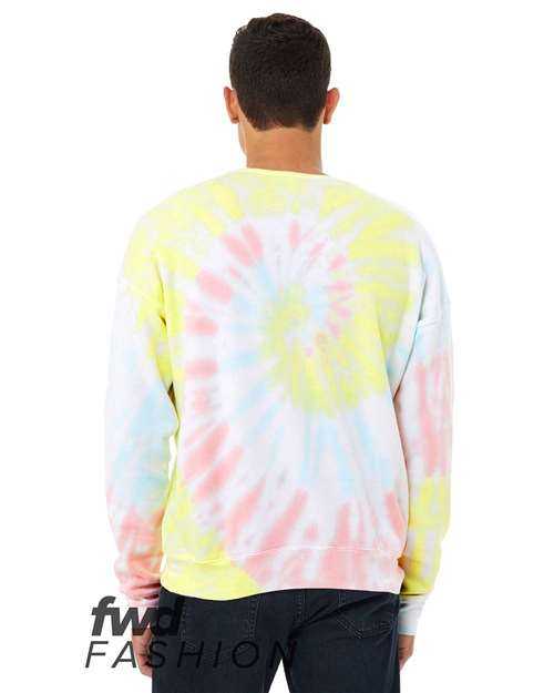 Bella + Canvas 3945RD FWD Fashion Unisex Tie-Dye Crewneck Sweatshirt - Rainbow Pastel - HIT a Double