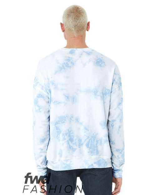 Bella + Canvas 3945RD FWD Fashion Unisex Tie-Dye Crewneck Sweatshirt - White Sky Blue - HIT a Double