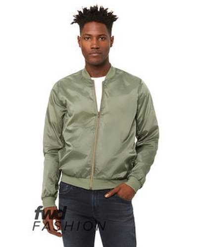 Bella + Canvas 3950C Fwd Fashion Unisex Lightweight Bomber Jacket - Military Green - HIT a Double