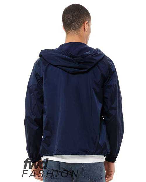 Bella + Canvas 3955 FWD Fashion Hooded Coach&#39;s Jacket - Navy - HIT a Double