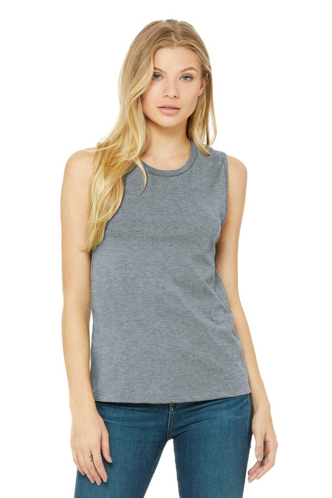 Bella + Canvas 6003 Women&#39;s Jersey Muscle Tank - Athletic Heather - HIT a Double