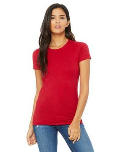 Bella + Canvas 6004 Ladies&#39; Slim Fit T-Shirt - Red - HIT a Double