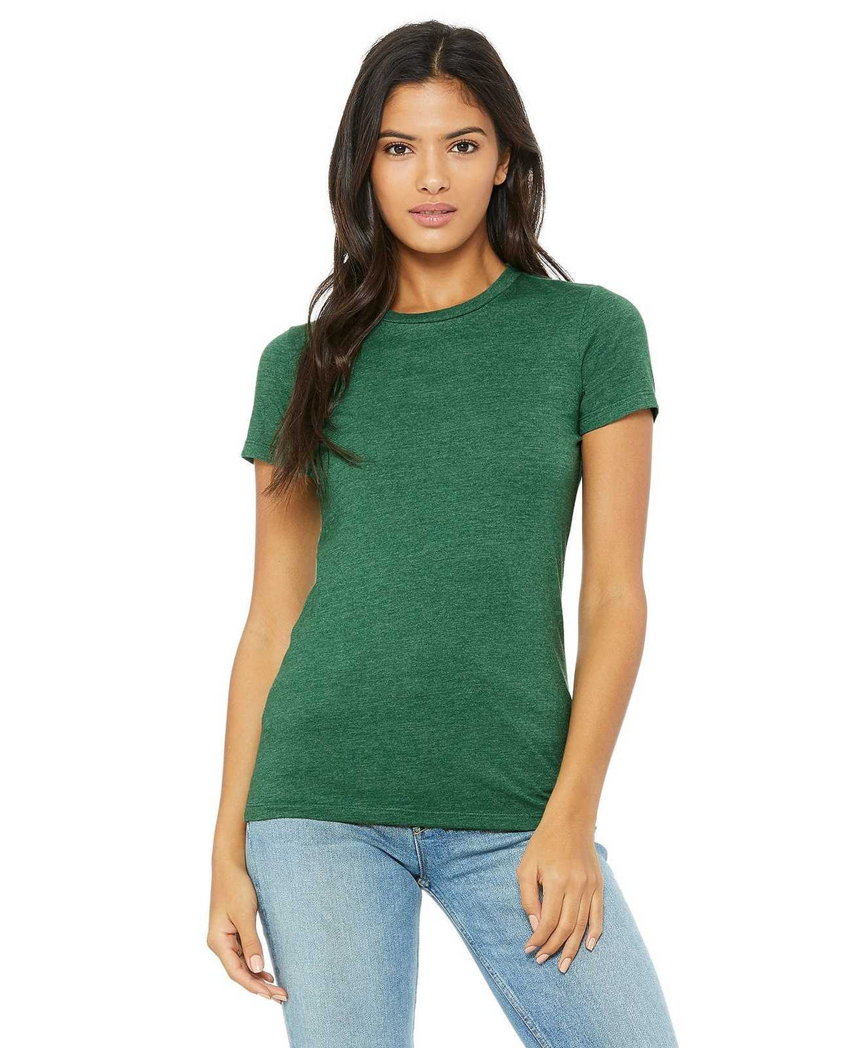 Bella + Canvas 6004 Women&#39;s The Favorite Tee - Heather Grass Green - HIT a Double