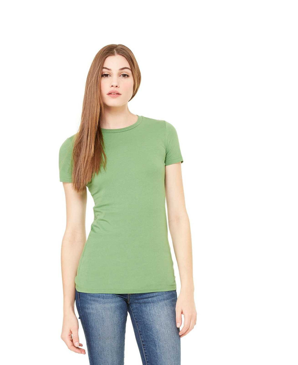 Bella + Canvas 6004 Women&#39;s The Favorite Tee - Heather Green - HIT a Double