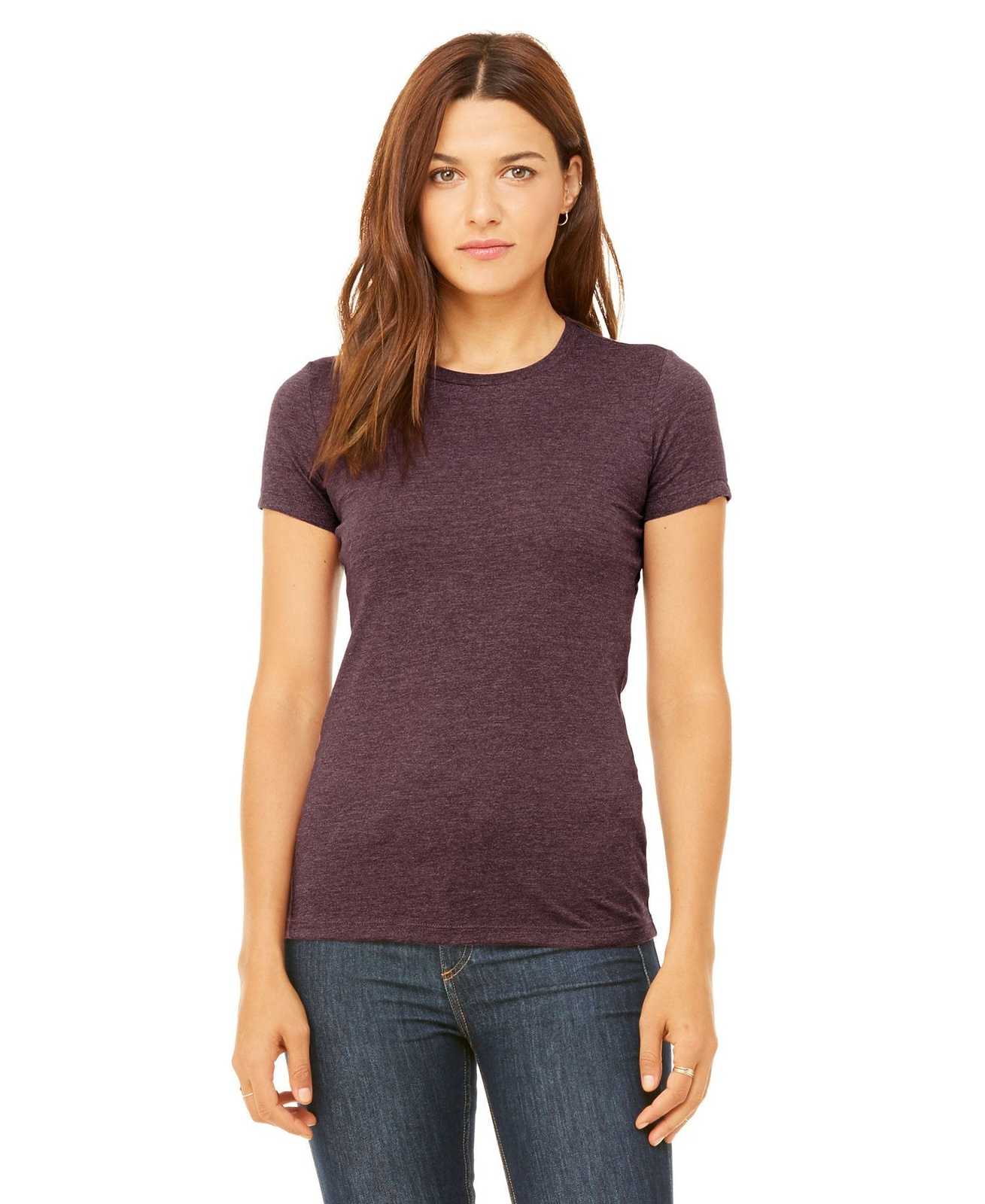 Bella + Canvas 6004 Women's The Favorite Tee - Heather Maroon - HIT a Double