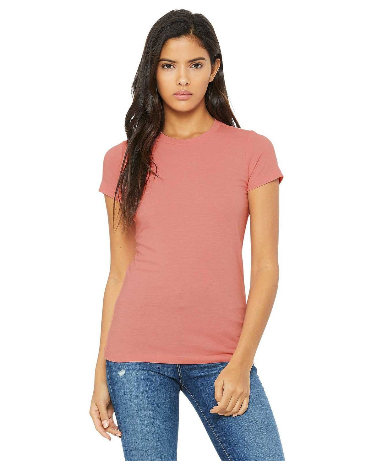 Bella + Canvas 6004 Women&#39;s The Favorite Tee - Heather Pink - HIT a Double