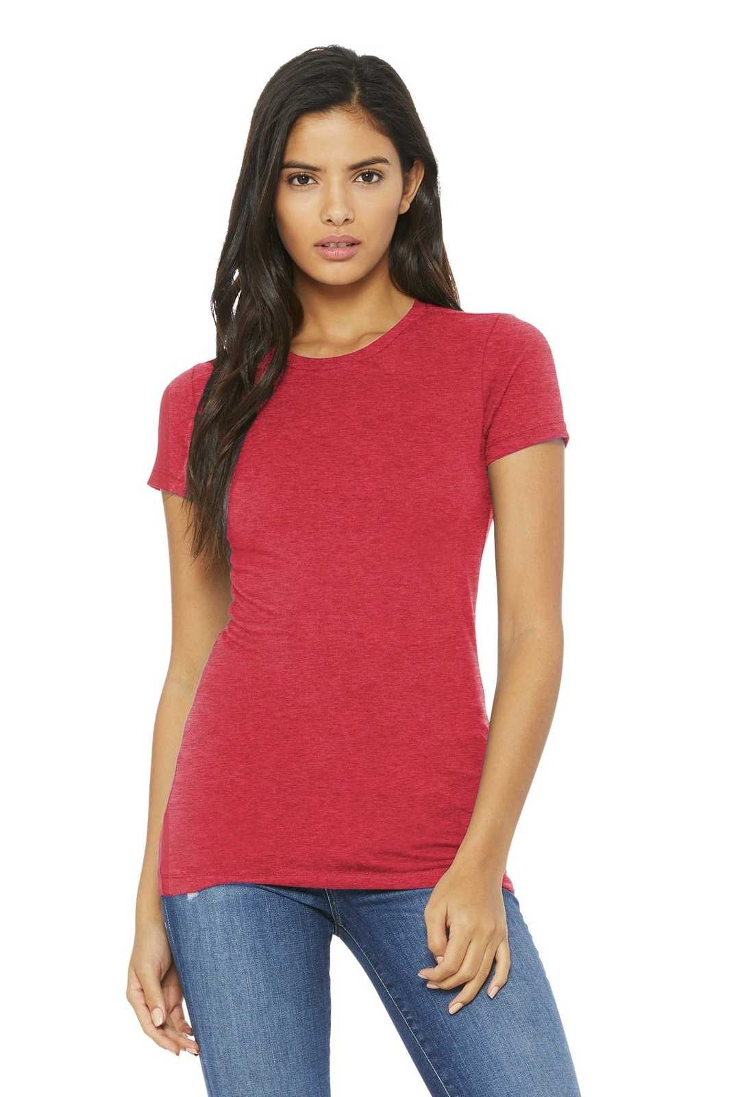 Bella + Canvas 6004 Women's The Favorite Tee - Heather Red - HIT a Double
