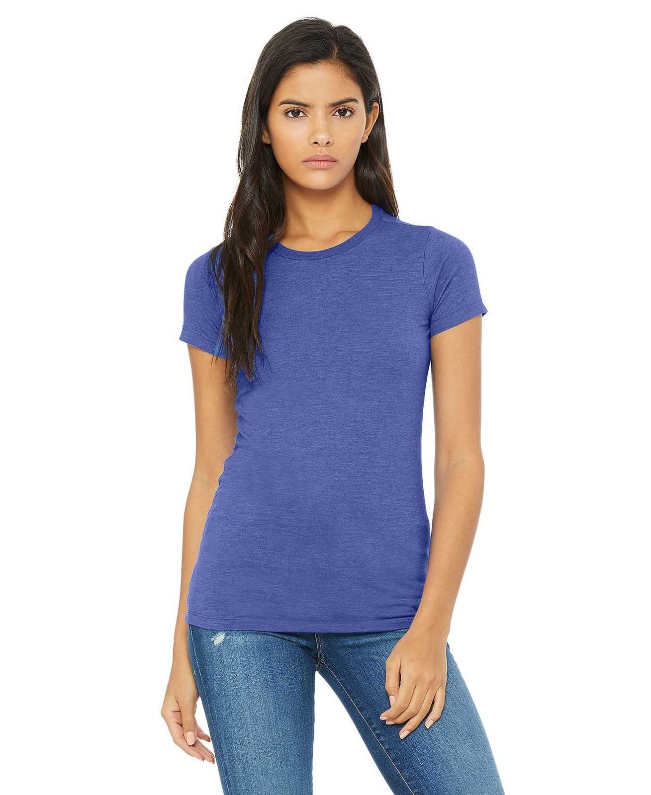 Bella + Canvas 6004 Women's The Favorite Tee - Heather True Royal - HIT a Double