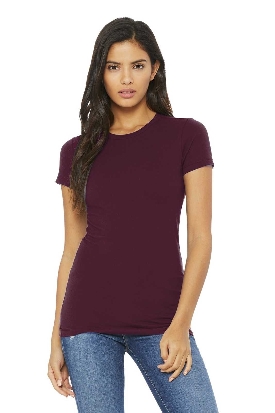 Bella + Canvas 6004 Women&#39;s The Favorite Tee - Maroon - HIT a Double
