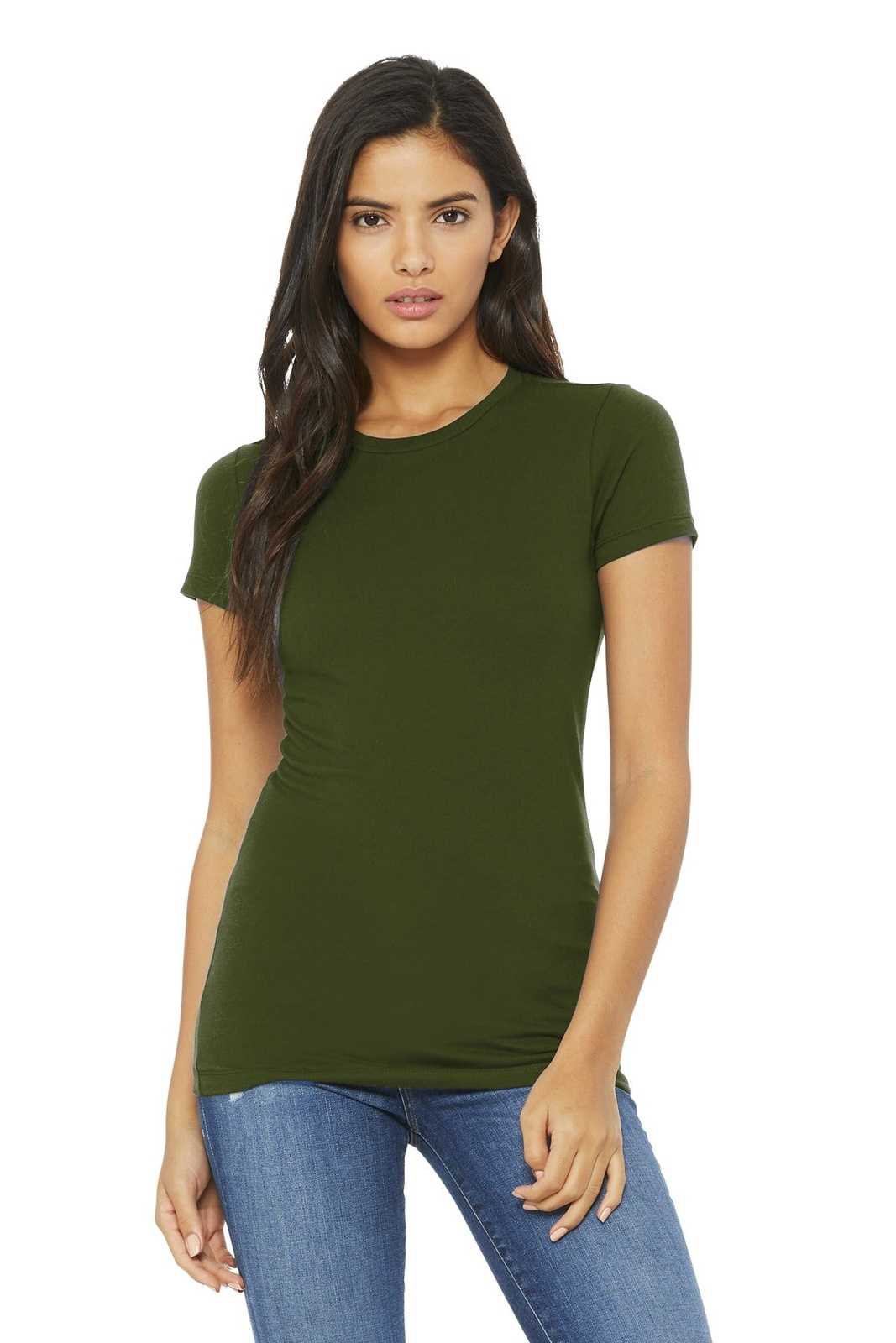 Bella + Canvas 6004 Women&#39;s The Favorite Tee - Olive - HIT a Double