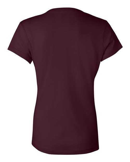Bella + Canvas 6005 Womens Jersey V-Neck Tee - Maroon - HIT a Double