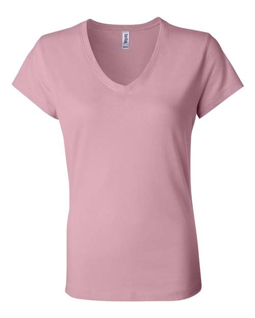 Bella + Canvas 6005 Womens Jersey V-Neck Tee - Pink - HIT a Double