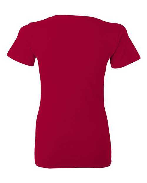 Bella + Canvas 6035 Womens Jersey Deep V-Neck Tee - Red - HIT a Double