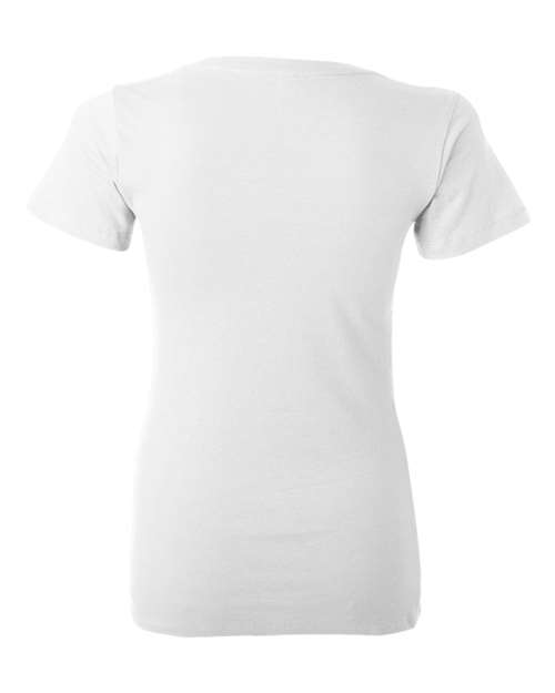 Bella + Canvas 6035 Womens Jersey Deep V-Neck Tee - White - HIT a Double