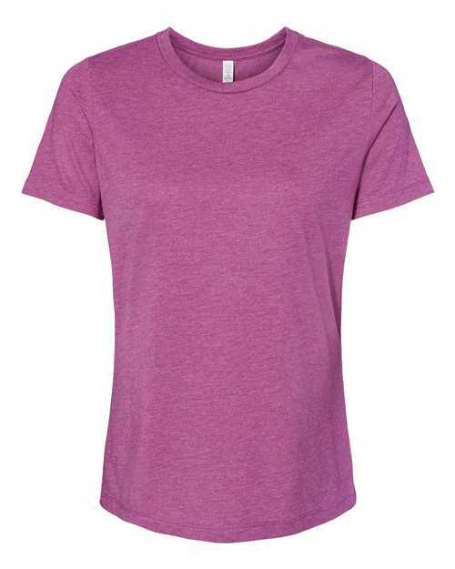 Bella + Canvas 6400CVC Womens Relaxed Fit Heather CVC Tee - Heather Magenta - HIT a Double