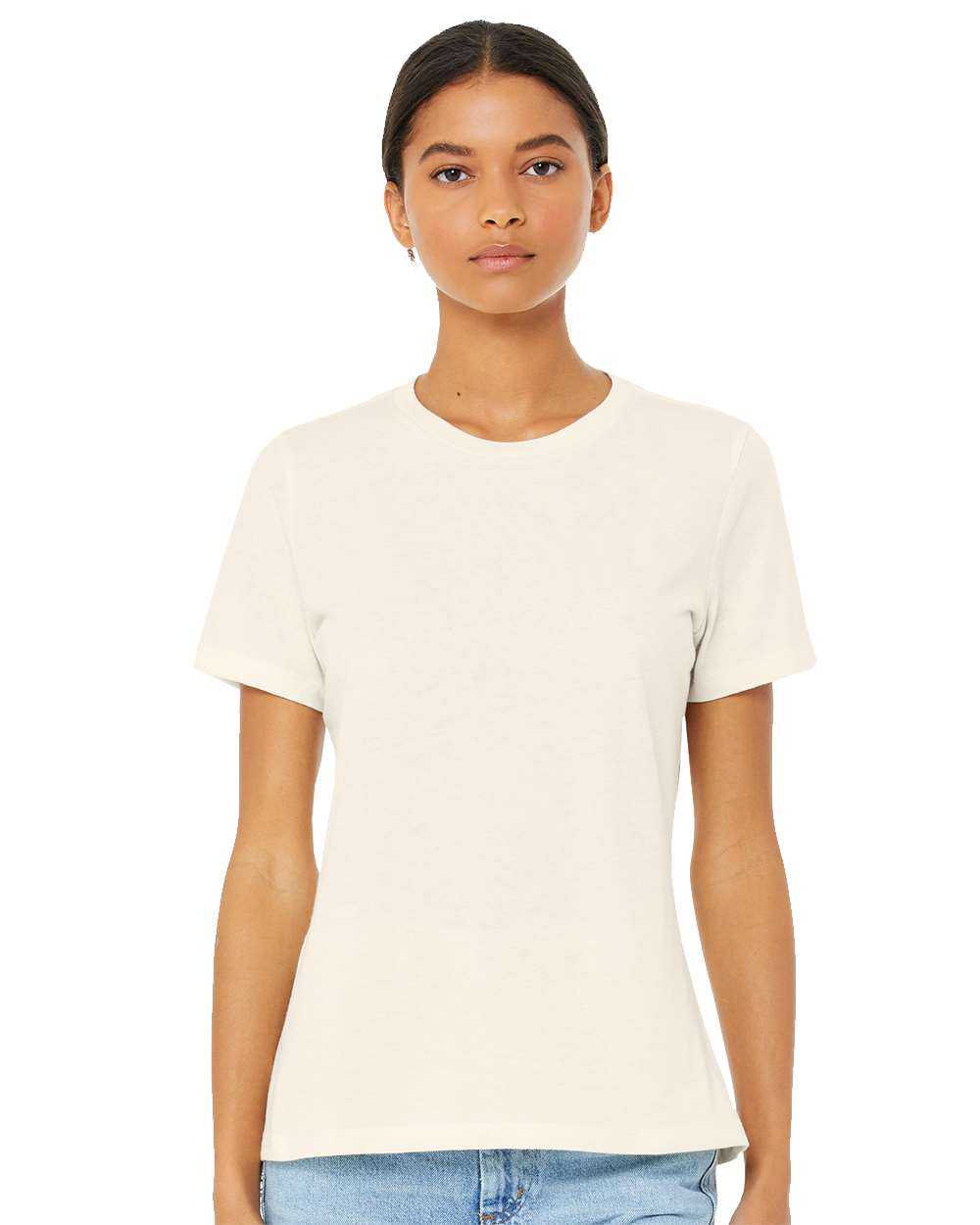 Bella + Canvas 6400CVC Womens Relaxed Fit Heather CVC Tee - Heather Natural - HIT a Double