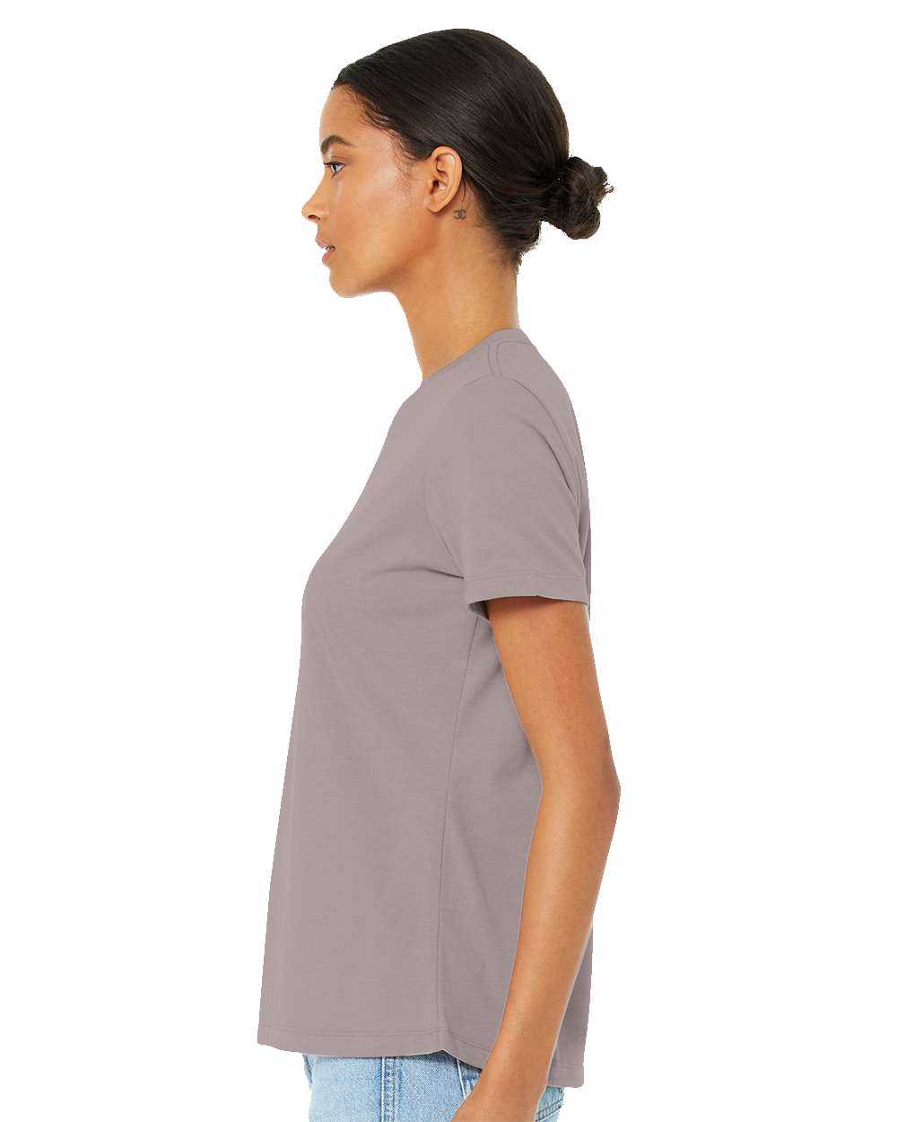Bella + Canvas 6400CVC Womens Relaxed Fit Heather CVC Tee - Heather Pink Gravel - HIT a Double