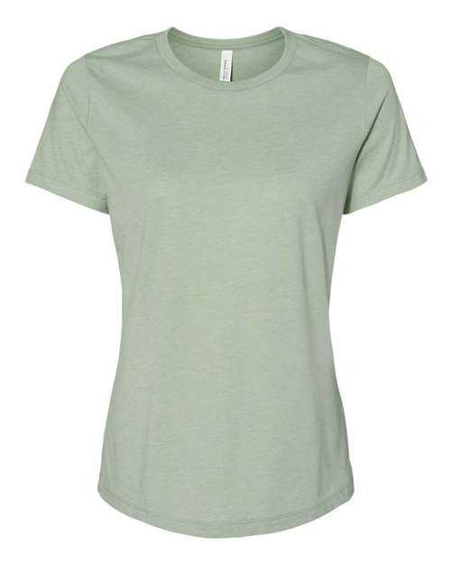 Bella + Canvas 6400CVC Womens Relaxed Fit Heather CVC Tee - Heather Sage - HIT a Double