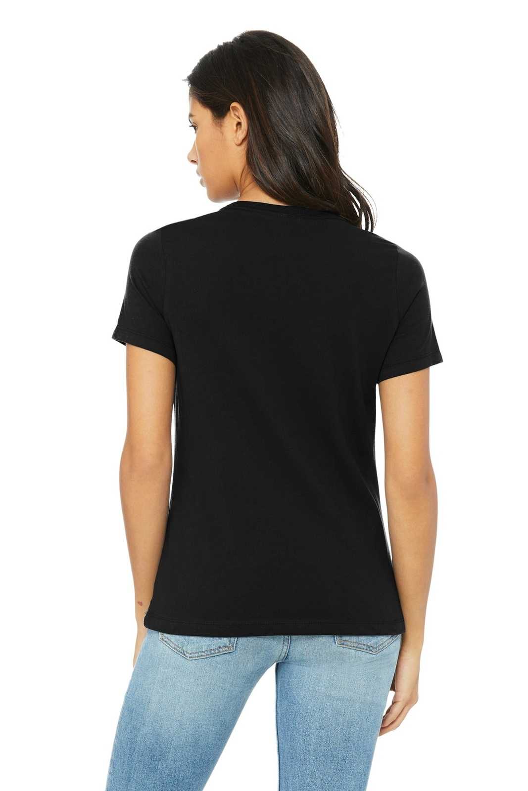 Bella + Canvas 6400 Women's Relaxed Jersey Short Sleeve Tee - Black - HIT a Double