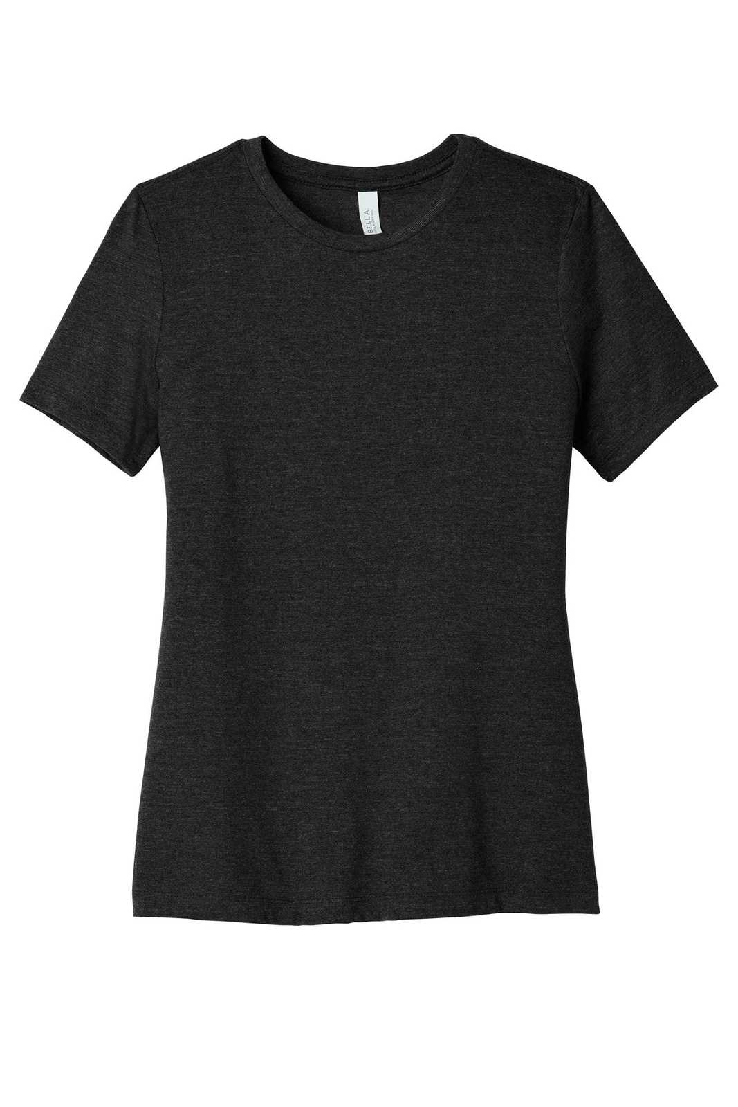 Bella + Canvas 6400 Women&#39;s Relaxed Jersey Short Sleeve Tee - Black Heather - HIT a Double