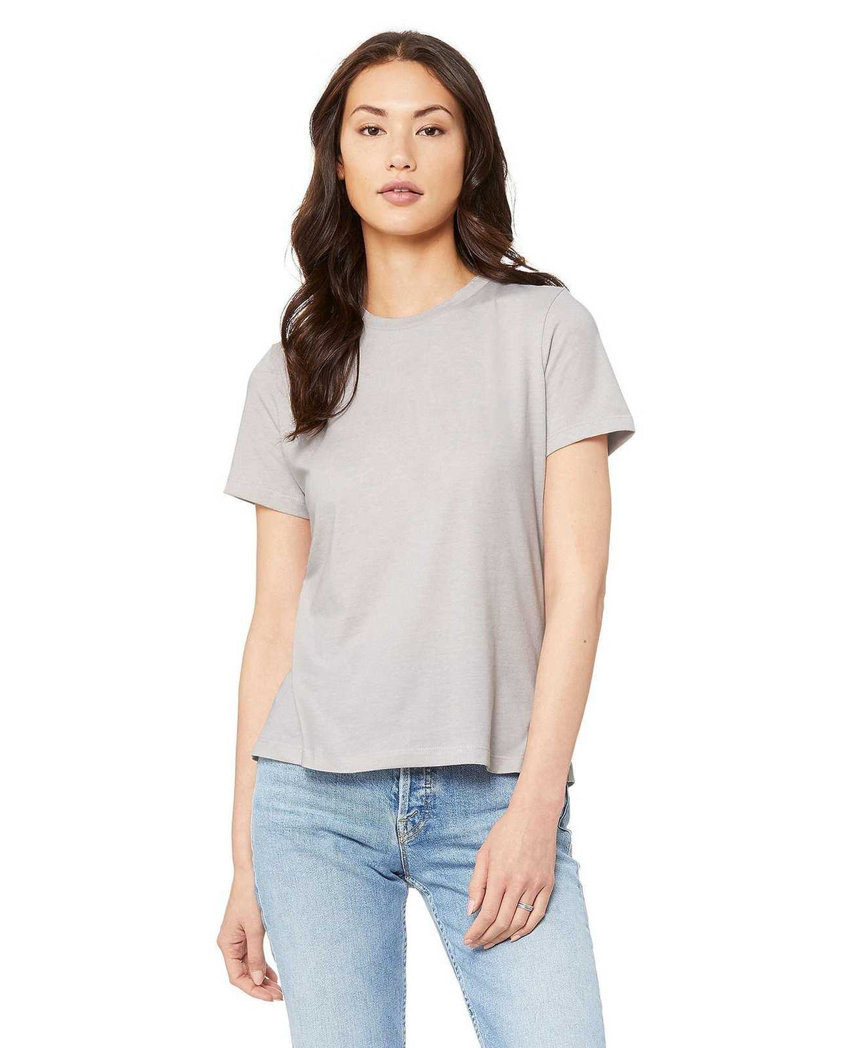 Bella + Canvas 6400 Women&#39;s Relaxed Jersey Short Sleeve Tee - Heather Cool Grey - HIT a Double