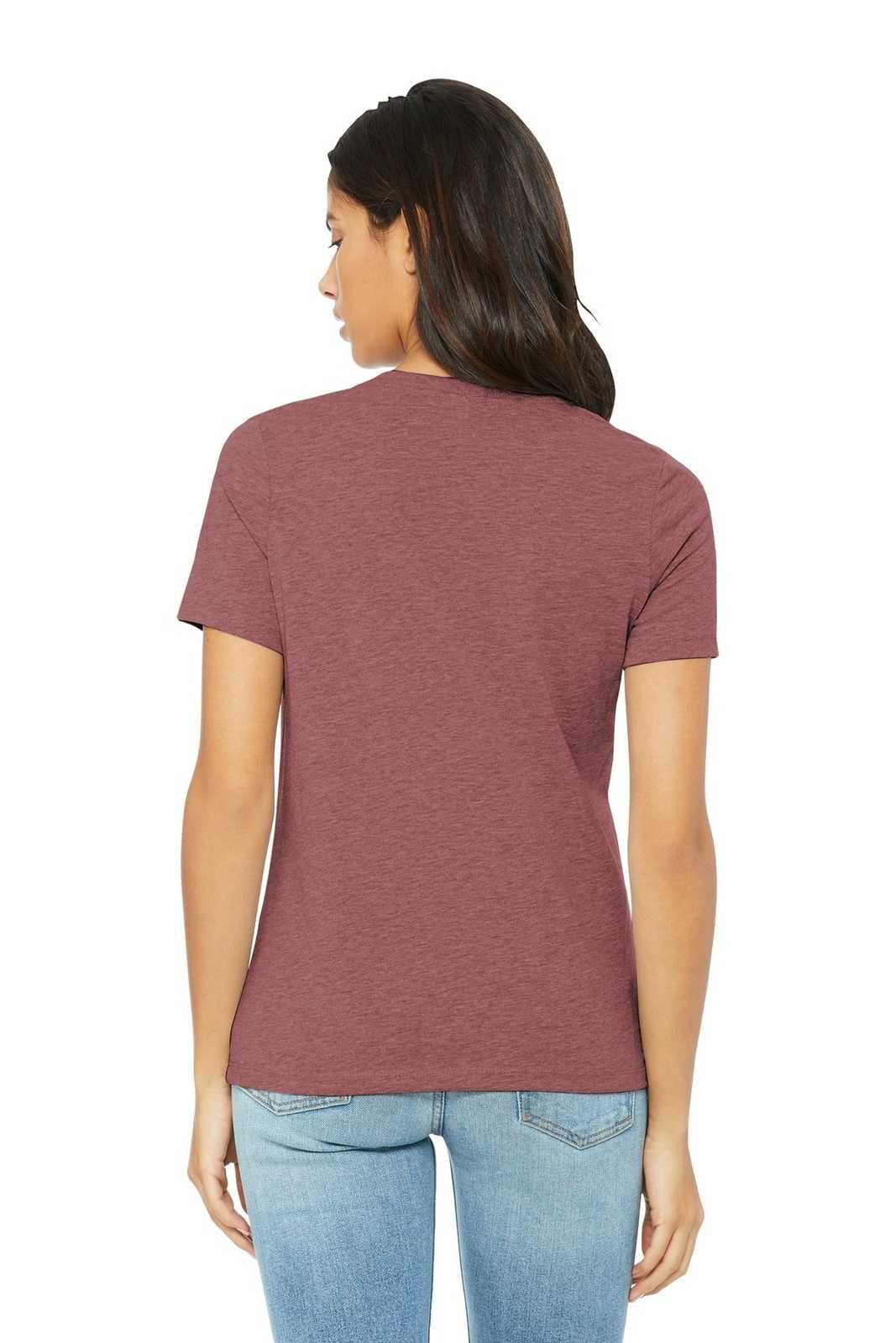 Bella + Canvas 6400 Women's Relaxed Jersey Short Sleeve Tee - Heather Mauve - HIT a Double