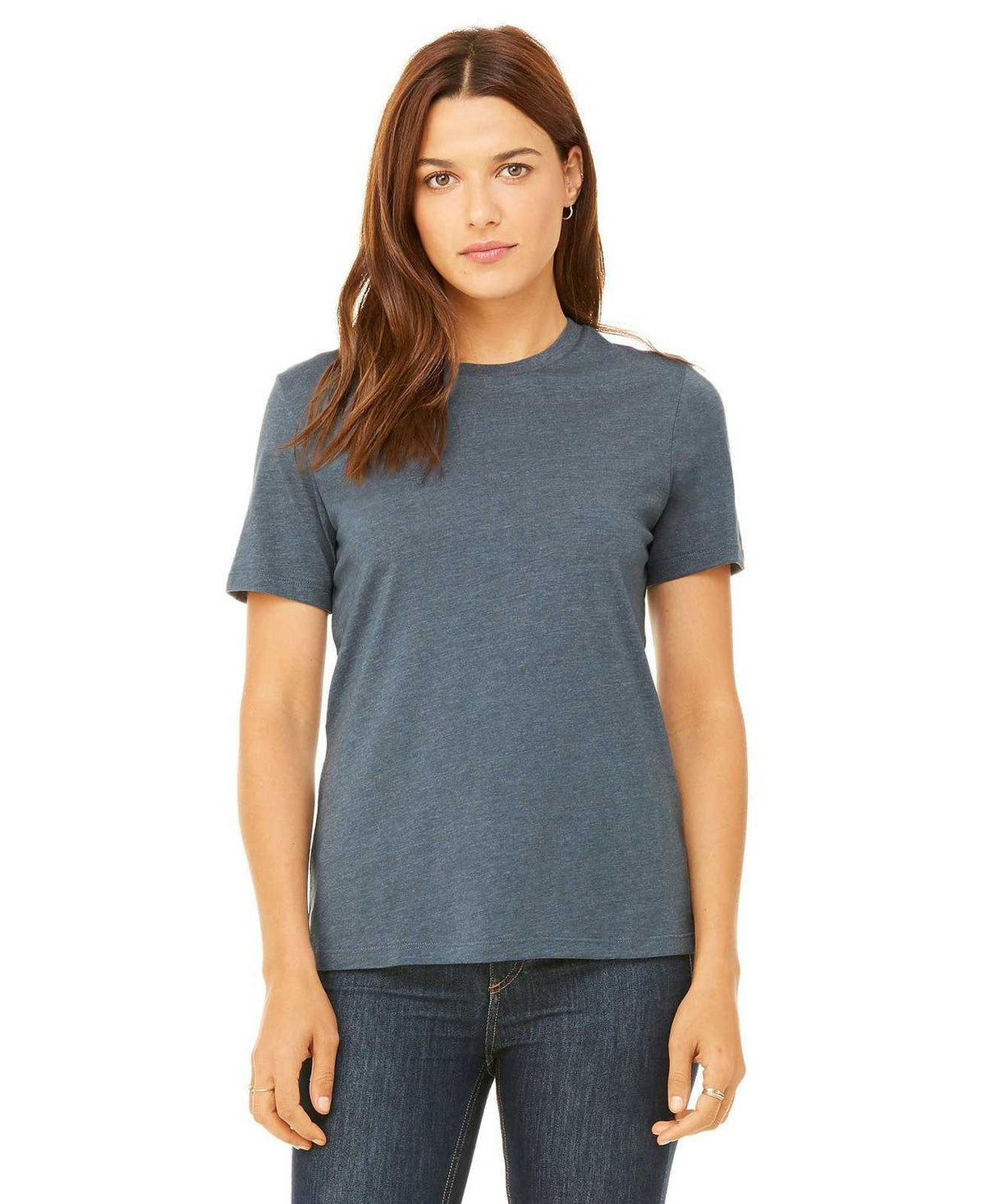 Bella + Canvas 6400 Women&#39;s Relaxed Jersey Short Sleeve Tee - Heather Slate - HIT a Double
