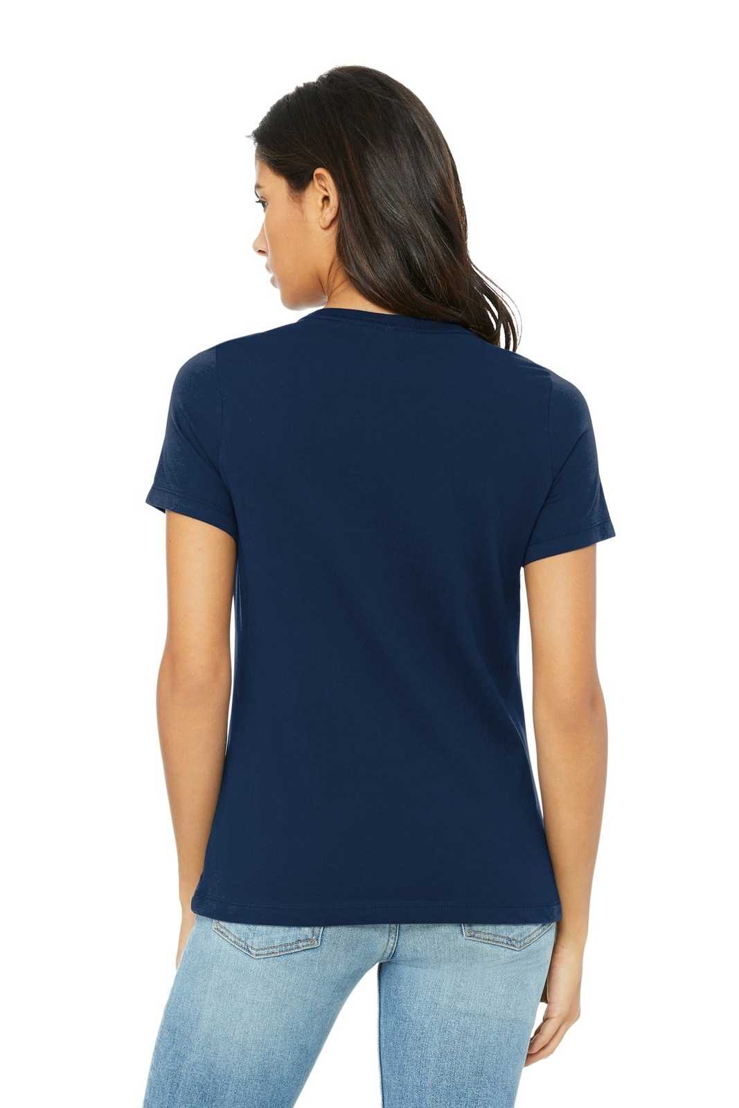 Bella + Canvas 6400 Women's Relaxed Jersey Short Sleeve Tee - Navy - HIT a Double