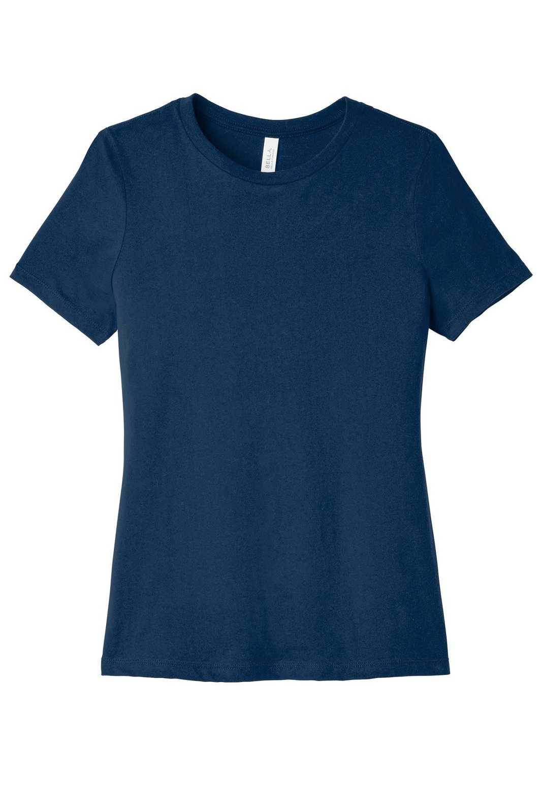 Bella + Canvas 6400 Women&#39;s Relaxed Jersey Short Sleeve Tee - Navy - HIT a Double