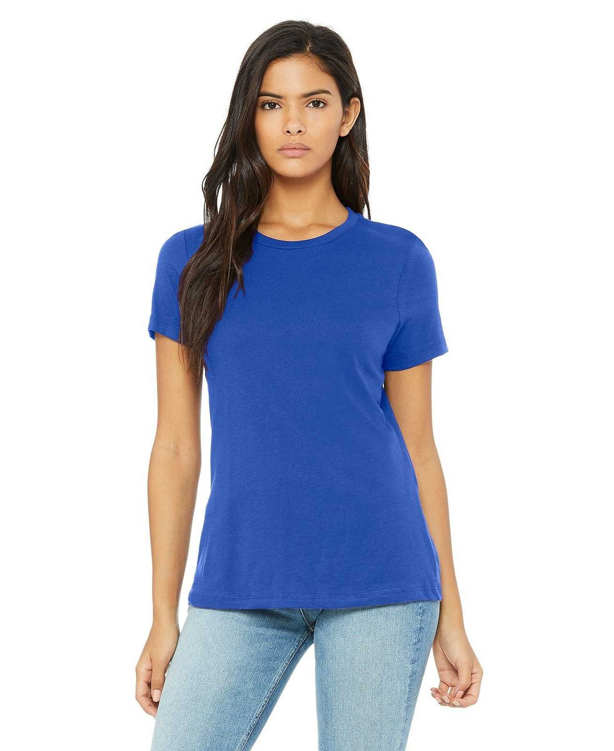Bella + Canvas 6400 Women&#39;s Relaxed Jersey Short Sleeve Tee - True Royal - HIT a Double