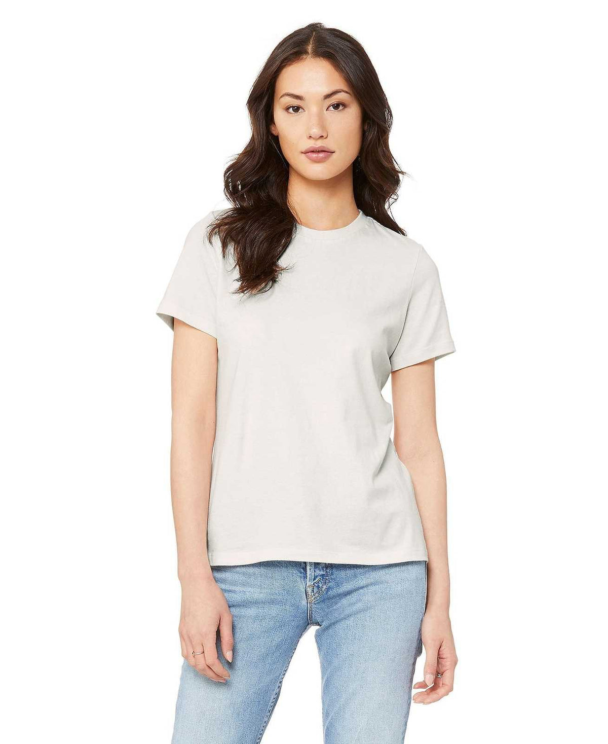 Bella + Canvas 6400 Women&#39;s Relaxed Jersey Short Sleeve Tee - Vintage White - HIT a Double